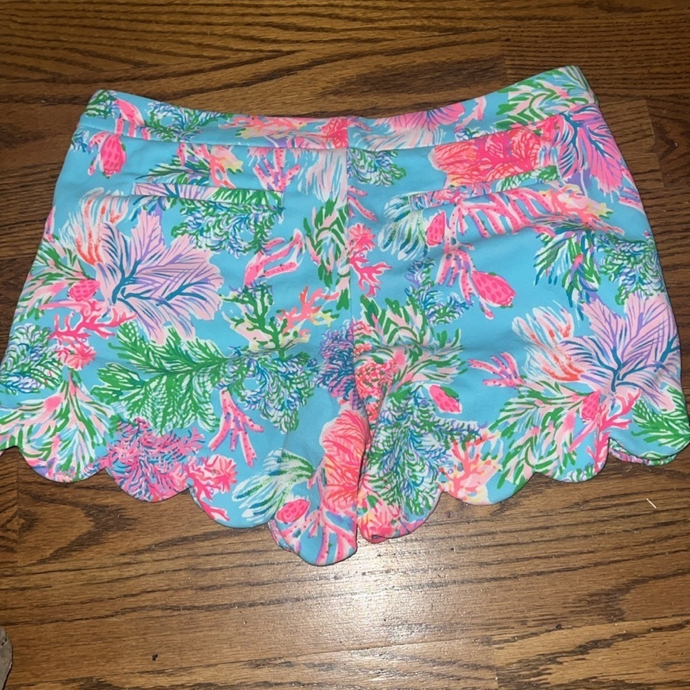 Lilly Pulitzer buttercup knit short celestial blue Cay to my heart size 10 NWT - Picture 7 of 8